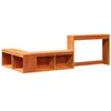 Image de vidaXL Table de Chevet avec Bureau Cire Marron Bois de pin Massif