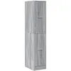 Image de vidaXL Armoire apothicaire Sonoma Gris 30x41x144,5cm Bois d'ingénierie, Coffre d'apothicaire, Meuble d'apothicaire, Coffre à tiroirs d'apothicaire