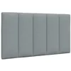 Image de vidaXL Coussin de tête de lit Hanko Gris Clair 80 cm Tissu