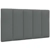 Image de vidaXL Coussin de tête de lit Hanko Gris foncé 80 cm Tissu