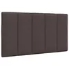 Image de vidaXL Coussin de tête de lit Hanko Marron foncé 80 cm Tissu