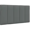 Image de vidaXL Coussin de tête de lit Hanko Gris foncé 90 cm Tissu