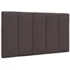 Image de vidaXL Coussin de tête de lit Hanko Marron foncé 90 cm Tissu