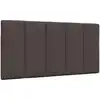 Image de vidaXL Coussin de tête de lit Hanko marron foncé 100 cm tissu