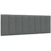 Image de vidaXL Coussin de tête de lit Hanko Gris foncé 120 cm Tissu