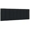 Image de vidaXL Coussin de tête de lit Hanko Noir 120 cm Tissu