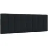 Image de vidaXL Coussin de tête de lit Hanko noir 120 cm tissu