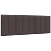 Image de vidaXL Coussin de tête de lit Hanko Marron foncé 120 cm Tissu