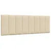 Image de vidaXL Coussin de tête de lit Hanko crème 140 cm Tissu