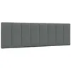 Image de vidaXL Coussin de tête de lit Hanko Gris foncé 160 cm Tissu