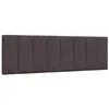 Image de vidaXL Coussin de tête de lit Hanko Marron foncé 160 cm Tissu