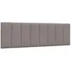 Image de vidaXL Coussin de tête de lit Hanko taupe 160 cm tissu