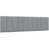 Image de vidaXL Coussin de tête de lit Hanko gris clair 180 cm tissu