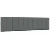 Image de vidaXL Coussin de tête de lit Hanko Gris foncé 200 cm Tissu