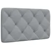 Image de vidaXL Coussin de tête de lit Gris Clair 90 cm Tissu