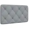 Image de vidaXL Coussin de tête de lit gris clair 90 cm tissu