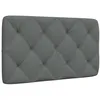 Image de vidaXL Coussin de tête de lit Gris foncé 90 cm Tissu