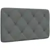 Image de vidaXL Coussin de tête de lit gris foncé 90 cm tissu