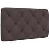 Image de vidaXL Coussin de tête de lit Marron foncé 90 cm Tissu