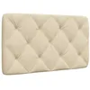 Image de vidaXL Coussin de tête de lit crème 90 cm Tissu