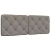 Image de vidaXL Coussin de tête de lit Taupe 120 cm Tissu