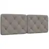 Image de vidaXL Coussin de tête de lit taupe 120 cm tissu