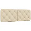 Image de vidaXL Coussin de tête de lit crème 120 cm Tissu