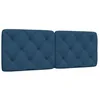 Image de vidaXL Coussin de tête de lit Bleu 120 cm Tissu
