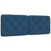 Image de vidaXL Coussin de tête de lit bleu 120 cm tissu