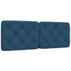 Image de vidaXL Coussin de tête de lit Bleu 140 cm Tissu