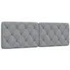Image de vidaXL Coussin de tête de lit Gris Clair 160 cm Tissu