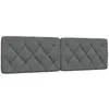 Image de vidaXL Coussin de tête de lit Gris foncé 180 cm Tissu
