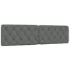 Image de vidaXL Coussin de tête de lit Gris foncé 200 cm Tissu