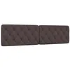 Image de vidaXL Coussin de tête de lit Marron foncé 200 cm Tissu