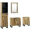 Image de vidaXL Ensemble de mobilier de Salle de Bain avec tiroir 4 pcs Marron, Salle de Bain, Ensemble Moderne, Meubles stylés, Rangement spacieux, Gain d'espace, Bois mélaminé, déco organisée