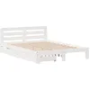 Image de vidaXL Cadre de lit sans Matelas Blanc 140x200 cm Bois de pin Massif