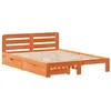 Image de vidaXL Cadre de lit sans Matelas Cire Marron 150x200cm Bois pin Massif