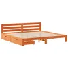 Image de vidaXL Cadre de lit sans Matelas Cire Marron 180x200cm Bois pin Massif
