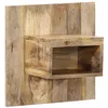Image de vidaXL Table de Chevet 50x27x50 cm Bois Massif de manguier Brut, Armoire de lit, Meuble de Chambre à Coucher, Table de Chevet en Bois