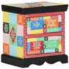 Image de vidaXL Cabinet de Chevet avec tiroir 2 pcs Multicolore 40 x 35 x 45 cm, Table de Nuit Rustique, Meuble Solide, Cabinet à la Mode pour Gagner de la Place, idéal pour Votre Chambre