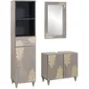 Image de vidaXL Ensemble de Meubles de Salle de Bain avec tiroir 3 pcs Gris