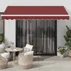 Image de vidaXL Auvent rétractable automatique bordeaux 350x250 cm