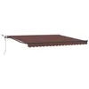 Image de vidaXL Auvent rétractable Automatique avec LED Marron 400x300 cm, auvent, auvent de Porte, auvent de Jardin, Store, auvent de terrasse