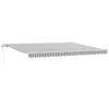 Image de vidaXL Auvent rétractable Automatique Anthracite et Blanc 450x300 cm, auvent, auvent de Porte, auvent de Jardin, Store, auvent de terrasse