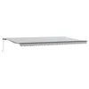 Image de vidaXL Auvent Manuel rétractable Anthracite et Blanc 600x300 cm, auvent, auvent de Porte, auvent de Jardin, Store, auvent de terrasse