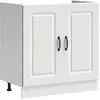 Image de Meuble bas pour évier Kalmar blanc 80x46x81,5cm bois ingénierie