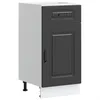 Image de vidaXL Armoire de Cuisine Kalmar Noir Bois d'ingénierie, Meuble Bas d'évier, Meuble Bas de Cuisine avec tiroir, Meuble Bas de Cuisine avec Porte