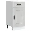 Image de vidaXL Armoire de Cuisine Kalmar Gris béton Bois d'ingénierie, Meuble Bas d'évier, Meuble Bas de Cuisine avec tiroir, Meuble Bas de Cuisine avec Porte