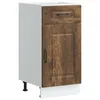 Image de vidaXL Armoire de Cuisine Kalmar chêne fumé Bois d'ingénierie, Meuble Bas d'évier, Meuble Bas de Cuisine avec tiroir, Meuble Bas de Cuisine avec Porte