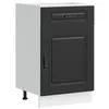 Image de vidaXL Armoire de Cuisine Kalmar Noir Bois d'ingénierie, Meuble Bas d'évier, Meuble Bas de Cuisine avec tiroir, Meuble Bas de Cuisine avec Porte